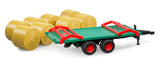 #02220 1/16 Bale Transport Trailer with Round Bales