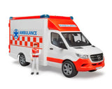 #02676 1/16 White Mercedes-Benz Sprinter Ambulance with Paramedic