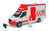 #02676 1/16 White Mercedes-Benz Sprinter Ambulance with Paramedic