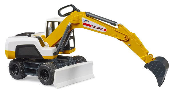 bruder セット 03413 1/16 White & Yellow Bruder XE 5000 Excavator | Action Toys