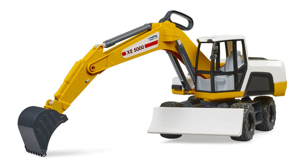 03413 1/16 White & Yellow Bruder XE 5000 Excavator | Action Toys