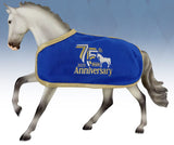 #B-TR-10487 1/9 Breyer 75th Anniversary Blue Horse Blanket