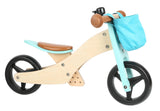 #11610 Blue Small Foot Wooden Training Balance Bike/Tricycle 2-in-1