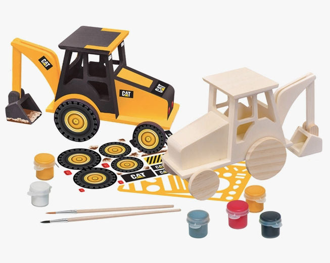 #21718 CAT Backhoe Wood Painting Kit