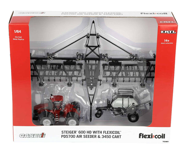 44468 1/64 Case-IH Steiger 600 HD 4WD Tractor with Flexi-Coil