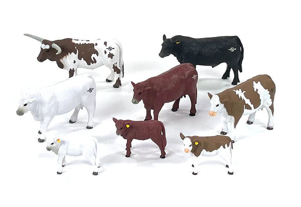 502BC 1/20 8-Piece Cattle Assortment Set | Action Toys