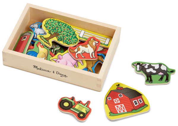 9279 Wooden Farm Magnets Set | Action Toys
