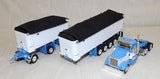 #60-1633 1/64 Wisteria Blue & White Kenworth W900L Day Cab & East Mfg. Michigan Series 31' & 20' End Dump Trailers