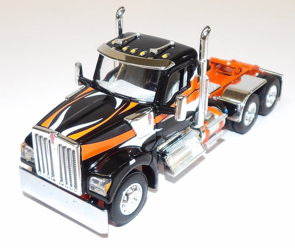 60-2008 1/64 Black & Orange Kenworth W900 Day Cab & MAC Coal