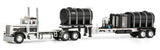 #60-2074 1/64 White & Black Peterbilt 379 Day Cab & DEMCO 42' Liquid Fertilizer Trailer