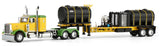 #60-2076 1/64 Yellow & Green Peterbilt 379 with 36" Sleeper & DEMCO 42' Liquid Fertilizer Trailer