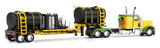 #60-2076 1/64 Yellow & Green Peterbilt 379 with 36" Sleeper & DEMCO 42' Liquid Fertilizer Trailer