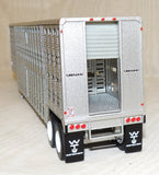 #60-1944 1/64 Blue & Green White Western Star 4900 with 36" Vintage Sleeper & 45' Wilson Vintage Tandem-Axle Livestock Trailer