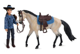 #61155 1/12 Western Horse & Rider Set