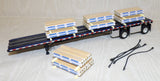 #60-1954 Black & Silver Mack Pinnacle Day Cab & 53' Wilson Roadbrute Flatbed Trailer with Shrink Wrapped Paper Tubes on Pallets Load