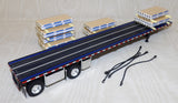 #60-1954 Black & Silver Mack Pinnacle Day Cab & 53' Wilson Roadbrute Flatbed Trailer with Shrink Wrapped Paper Tubes on Pallets Load
