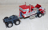 #60-1970 1/64 Red & Silver Mack Super Liner with 60" Flat Top Sleeper & Vintage Wilson 45' Livestock Trailer