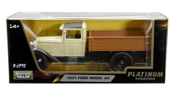 Modèle Réduit 1/24 Ford Model AA Pickup 1931 - Couleur Crème Et Noir, Marque Motormax, Neuf
