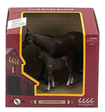 #809BC 1/20 Four Sixes Ranch Quarter Horse Mare & Foal Set