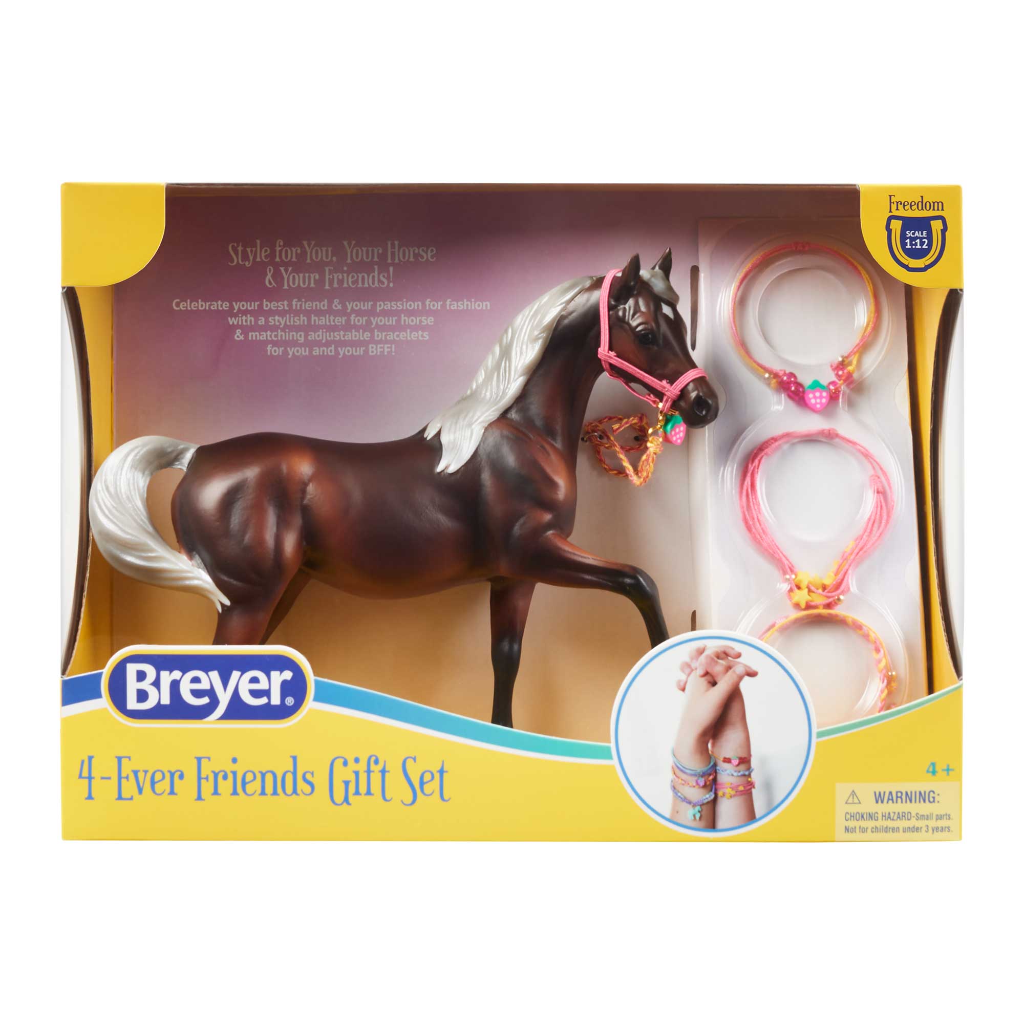 #B-FS-10438 1/12 4-Ever Friends Pink Perfection Gift Set with Silver Bay Mare