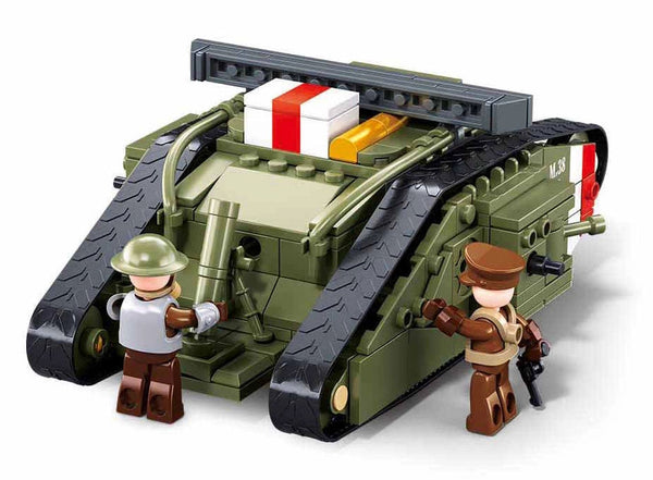 B1296 WWI Mark V Army Assault Tank Building Brick Set | Action Toys