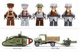 #B1296 WWI Mark V Army Assault Tank Building Brick Set