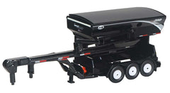 #CUST1715 1/64 Black J&M LC390 Gooseneck Bulk Seed Tender with Triple Axle