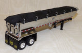 #60-1660 1/64 Lime Green & Black Kenworth W990 Day Cab & MAC Half Round End Dump Trailer