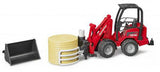 #02192 1/16 Schaeffer 2034 Compact Loader with Bale Gripper & Bale