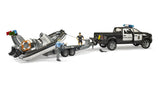 #02507 1/16 Police Ram 2500 Pickup with Police Boat, Trailer & 2 Figures