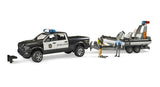 #02507 1/16 Police Ram 2500 Pickup with Police Boat, Trailer & 2 Figures