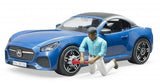 #03481 1/16 Blue Bruder Roadster with Man