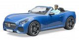 #03481 1/16 Blue Bruder Roadster with Man