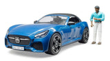 #03481 1/16 Blue Bruder Roadster with Man