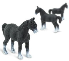 #100171 1/87 Black Shire Horse Set