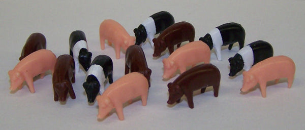 12666 1/64 Mixed Pig Assortment, 15 pc. | Action Toys