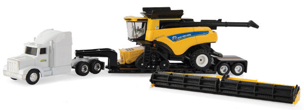 13949 1/64 New Holland CR9.90 Combine Hauling Set | Action Toys