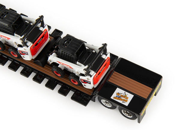 #16446 1/64 Peterbilt 579 Day Cab with Lowboy Trailer Bobcat S76 Skid Steer Loaders, 2022 NTTC Show