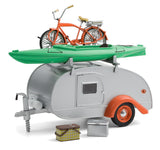 #18460-B 1/24 Teardrop Trailer with Roof Rack & Accessories