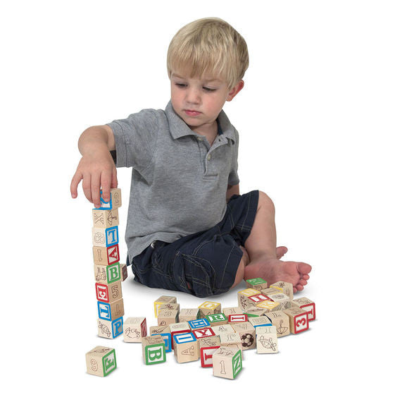 1900 ABC/123 Wooden Block Set | Action Toys