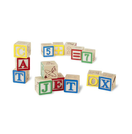 1900 ABC/123 Wooden Block Set | Action Toys