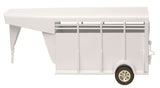 #200840 1/16 White Gooseneck Stock Trailer