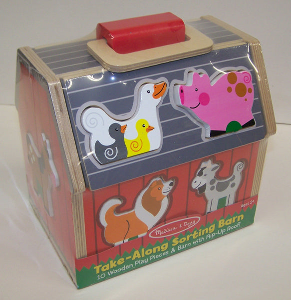 30149 Wood Take-Along Sorting Barn | Action Toys