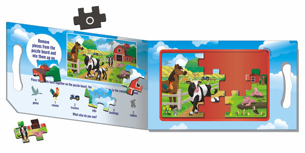#32832 On The Farm Take Along Magnetic Jigsaw Puzzles | Action Toys
