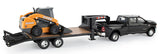 #47155 1/32 Dodge Ram 3500 Dually Crew Cab with Gooseneck Flatbed Trailer & Case SV340B Skid Steer