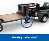 #47155 1/32 Dodge Ram 3500 Dually Crew Cab with Gooseneck Flatbed Trailer & Case SV340B Skid Steer