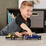 #47269 1/32 Dodge Ram 3500 Dually Crew Cab with Gooseneck Flatbed Trailer & New Holland L230 Skid Steer