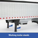 #47367 1/16 Big Farm Black Peterbilt Model 367 Semi with Silver Grain Trailer