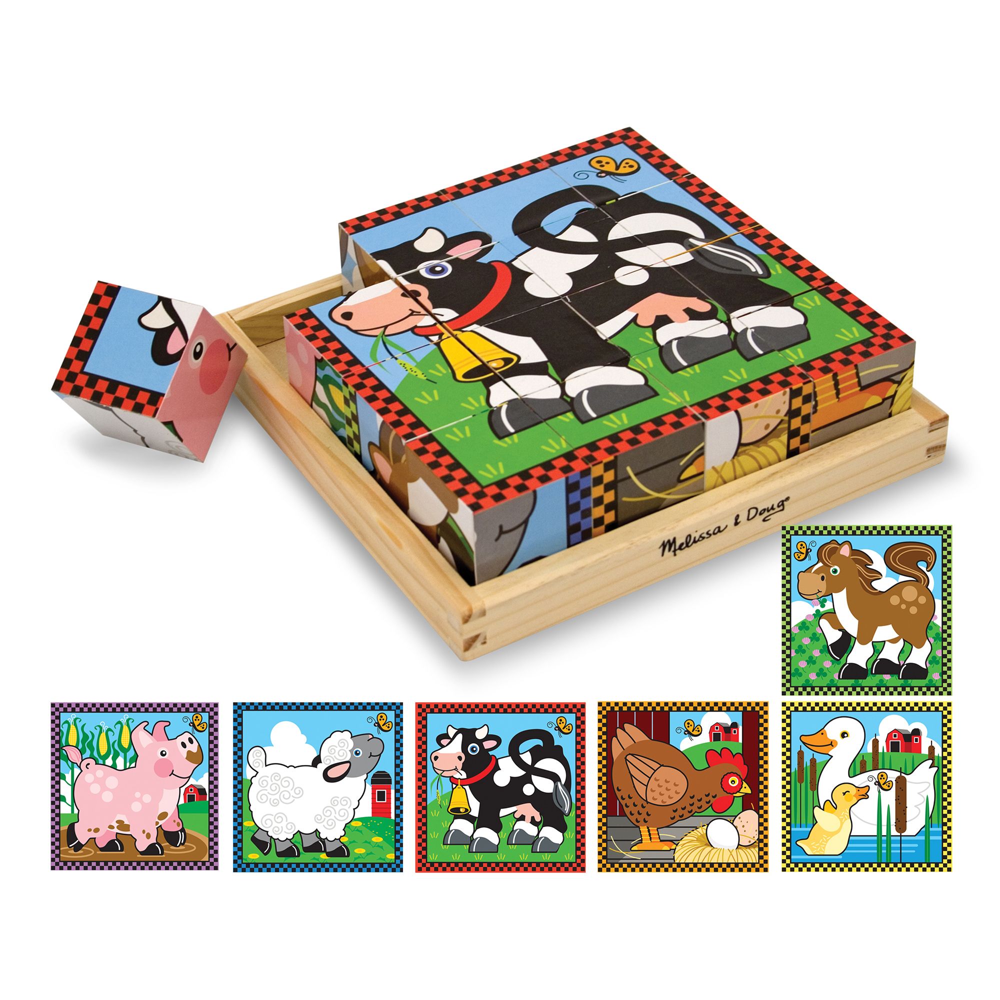 #775 Wooden Farm Cube Puzzle