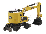 #85612 1/87 Caterpillar M232F Railroad Wheeled Excavator, Safety Yellow